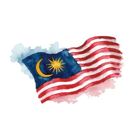 Flag Malaysia Art, Tugu Negara Malaysia Art, Merdeka Malaysia Poster Design, Malaysia Watercolor, Maldivian Flag, Malaysia Illustration, Poster Merdeka, Merdeka Poster, Kemerdekaan Malaysia