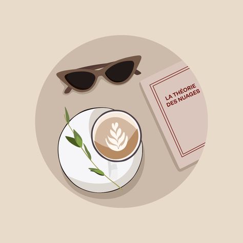 Coffee Profile Picture, Coffee Profile, Profile Picture Cartoon, Layout Illustration, Picture Cartoon, Flat Layout, Coffee Book, High Resolution Backgrounds, Vector Drawing