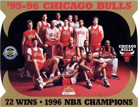 '95-96 Chicago Bulls- 72 wins/1996 NBA Champions 90s Bulls, 1996 Chicago Bulls, Chicago Bulls Team, Chicago Bulls Basketball, Jordan Bulls, Bulls Basketball, Michael Jordan Basketball, What Time Is It, Sport Nutrition