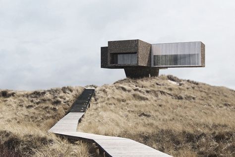 Cabins designed to help you feel one with nature | Yanko Design Balcony House Second Story, Dune House, Fran Silvestre, Dunes House, Expo 2020, Winter Cabin, Casa Container, Ghost Writer, One With Nature