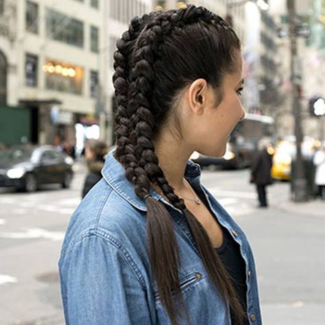 Braided Hairstyles - Hairstyle Gallery - Garnier Messy Fishtail, Hair Styling Tips, Framing Bangs, Boxer Braids, Fall Hairstyles, Face Framing Bangs, Twist Ponytail, Hairstyle Trends, Hot Hair Styles