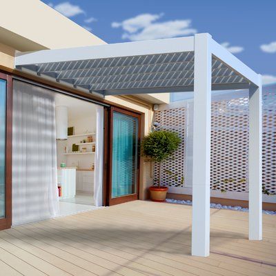 Covered Pergola Patio Attached To House, Pergola Patio Attached To House, Patio Attached To House, Covered Pergola Patio, Garage Pergola, Vinyl Pergola, Architecture Renovation, Cheap Pergola, Pergola Swing