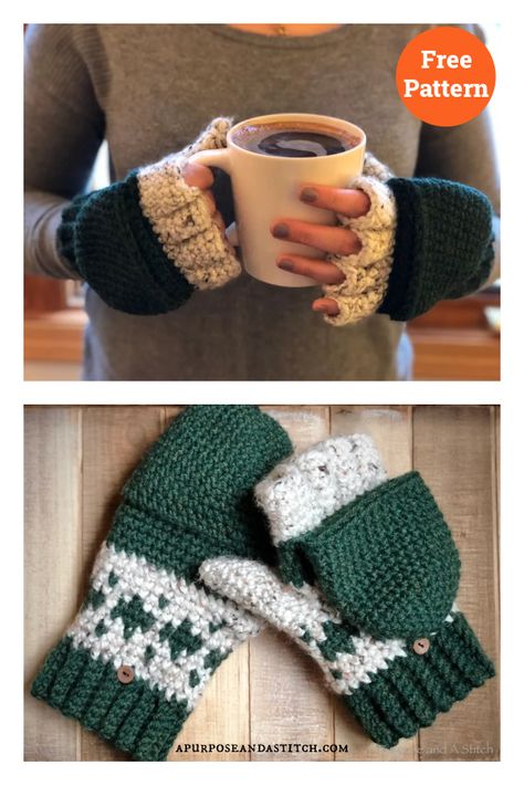 Crochet Convertible Mittens Free Pattern, Convertible Mittens Knitting Pattern, Fingerless Mittens Crochet, Crochet Fingerless Gloves Free Pattern, Fingerless Mittens Pattern, Crochet Arm Warmers, Crochet Hand Warmers, Convertible Mittens, Crochet Mittens Free Pattern