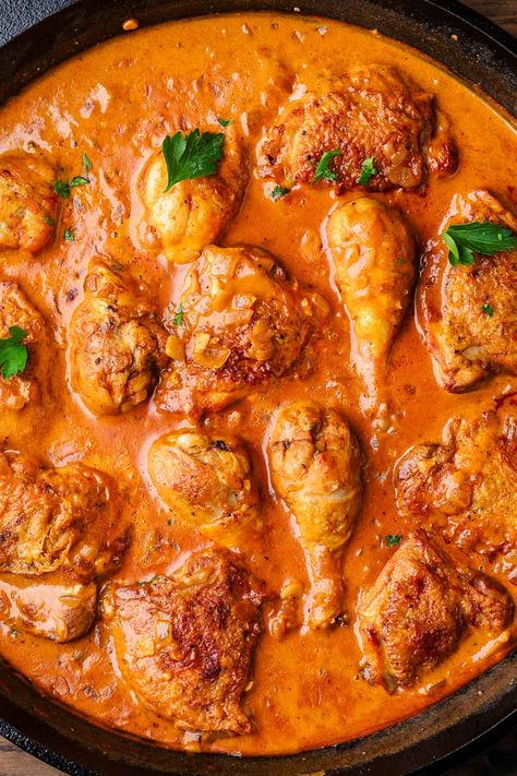 Chicken Paprikash with Dumplings Chicken Paprikash With Dumplings, Meals To Make With Chicken, Sip And Feast, Feast Recipes, Easy Dumplings, Chicken Paprikash, Chicken Drumstick, Great Chicken Recipes, Paprika Sauce