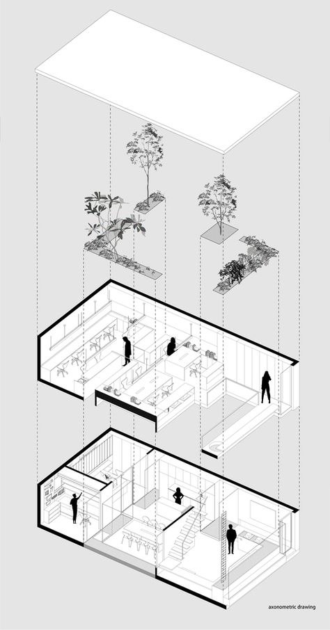 Architecture Design Presentation, Axonometric Drawing, Architecture Presentation Board, Architecture Panel, Interior Design Presentation, Architecture Concept Diagram, Architecture Design Sketch, Architecture Collage, Architecture Graphics