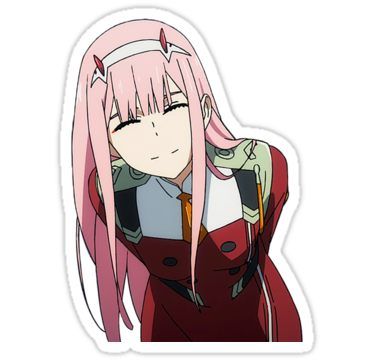 Zerotwo Fanart, Smile Sticker, Stickers Cool, Anime Sticker, Anime Printables, Sticker Template, Bullet Journal Stickers, Zero Two, Kawaii Stickers