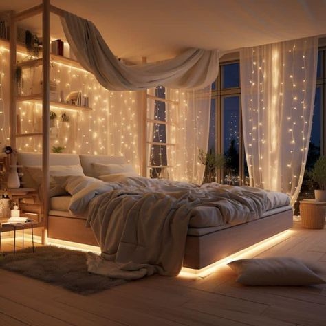 Koti Diy, Cozy Bedroom Design, Dream Bedroom Inspiration, Decor Ideas Bedroom, Bedroom Decor Cozy, Redecorate Bedroom, Cozy Room Decor, Dream House Rooms, Ideas Living Room