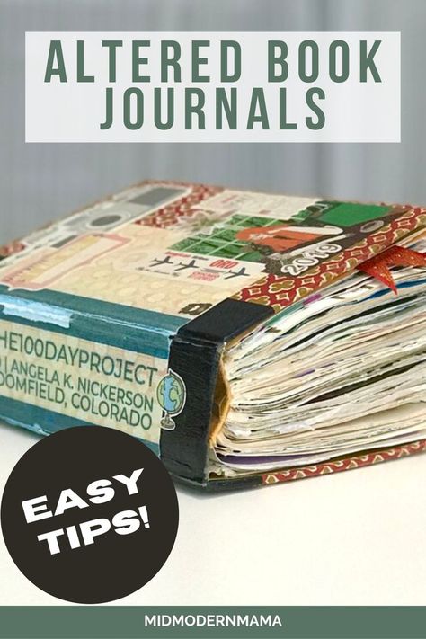 Making A Journal From An Old Book, Turn Old Book Into Journal, Junk Journal Using Old Books, Making Journals From Old Books, Art Journalling Ideas, Smash Books How To Make A, Old Book Junk Journal, Art Journal From Old Book, Mixed Media Book Art