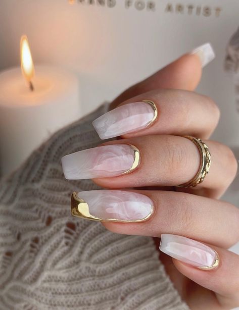 Just published! Our list of the trendiest winter 2023 nails to help inspire your next manicure! These are the cute aesthetic gel and acrylic nail inspo & nail art design ideas for your November nails and december nails! #nailart #nails Winter Nails 2023, Nails 2023 Trends, Prom Nail, Velvet Nails, Golden Nails, Milky Nails, Nude Nail Designs, 2023 Trends, Nails 2023