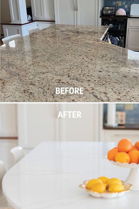 2023 Kitchen Remodel, Countertop Decor Kitchen, Painted Granite Countertops, Painting Kitchen Countertops, Marble Granite Countertops, Brown Granite Countertops, Granite Bathroom Countertops, Delicious Healthy Meals, Countertop Makeover