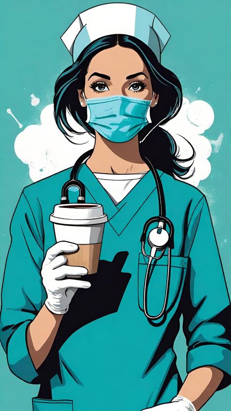 Female Doctor Art, Nurse Art Illustrations, Nurse Drawing, Zombie Illustration, Nurse Cartoon, Nurse Art, Black Cat Tattoos, Female Drawing, Woman Sketch