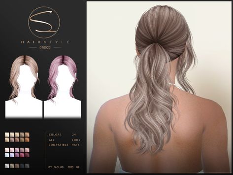 Sims 4 Elegant, Hair Ts4, Mods Ts4, Hairstyles Female, 4 Hairstyles, Sims 4 Hair Male, The Sims 4 Cabelos, Sims 4 Tsr, Cc Sims4