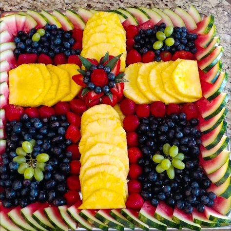 #cute #fruit #cross for #baptism #christening #easter #stpatricksday #whatever Cross Fruit Platter, Baptism Snack Table Ideas, Christening Food Ideas, Christening Food, Hosting Inspiration, Fruit Cross, Lean And Green Meals, Snack Table, Easy Food Art