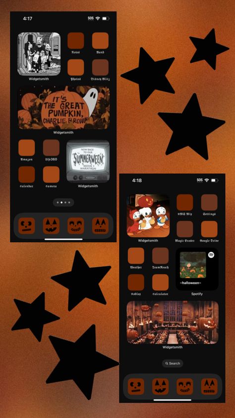 Halloween phone setup black and orange creepy fall aesthetic phone wallpaper Halloween Phone Layout, Samsung Homescreen Layout Ideas, Phone Setup, Orange Phone, Aesthetic Phone Wallpaper, Wallpaper Iphone Summer, Iphone Home Screen Layout, Phone Inspiration, Phone Layout