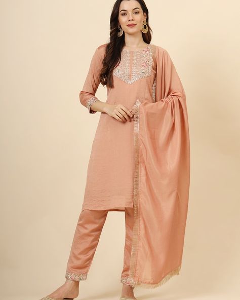 CATALOG: 14624 Vichitra Silk Designer Embroidery Work Ethnic Readymade Salwar Suit For Girlie Party Looks Just click on the link for any assistance: https://wa.me/919409462680 #ShortKurti #CasualWear #Fancy #Ethnic #Designer #Kurti #ShortKurti #Smart #Dress #Saree #SalwarKameez #EthnicDress #LoveForEthnic #FestiveWear #Shopping #Family #Gift #Girlish #Wedding #Function #Party #HerDress #Wardrobe #bollywoodstylefile #Gowns #ReadymadeDress #KurtiBottomSet #coordsetstyle #Lehenga #LehengaSet Peach Dupatta, Wedding Ootd, Silk Pant Suit, Patiyala Dress, Designer Embroidery, Lehenga Suit, Trouser Suit, Twitter Artist, Silk Bottoms