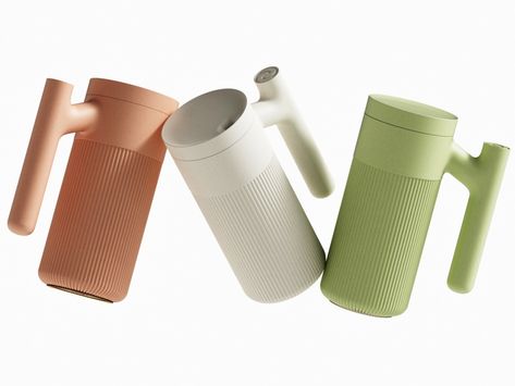 Eco-friendly tumbler uses thermoplastic made from unused wood byproducts - Yanko Design Reduce Tumbler, Coffee Waste Products, Product Design Rendering, Sustainable Product Design, Water Bottle Concept, Form Exploration, Modern Water Bottle, Eco Cup, Soft Industrial