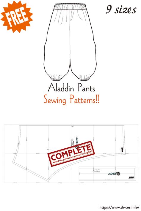 Plus Size Harem Pants Pattern, Aladdin Pants Sewing Pattern, Spiral Pants Pattern, Toddler Harem Pants Pattern Free, Aladdin Pants Pattern, Genie Pants Pattern, Zouave Pants Pattern, Gaucho Pants Pattern, Nerdy Sewing Patterns