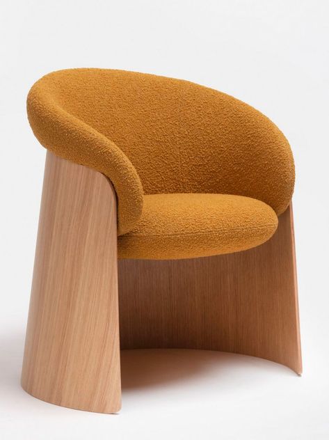 Ginger | Ondarreta Wood Armchair, Wood Lounge Chair, Sebastian Herkner, Wood Arm Chair, Side Table With Storage, Fabric Seat, Sofa Armchair, Harris Tweed, Bench Table