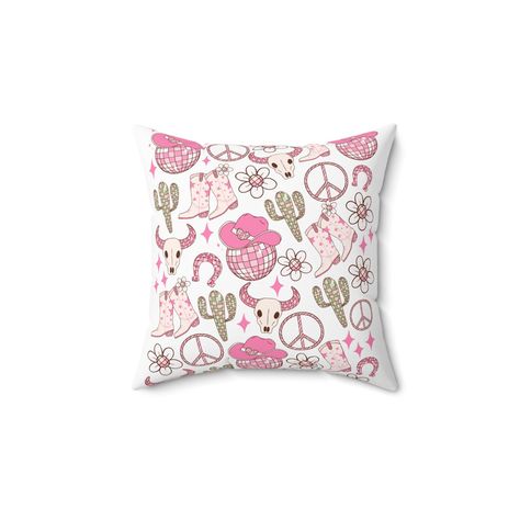 Pink Disco Cowgirl Throw Pillow, Cowgirl Home Decor, Cowboy Home Decor, College Dorm Decor, Dorm Room Pillow, Gifts For Her Cowgirl Home Decor, Pink Disco Cowgirl, Cowgirl Decorations, Cowboy Home, Cowboy Home Decor, Cowgirl Room, Decor Dorm Room, College Dorm Decor, Pink Disco