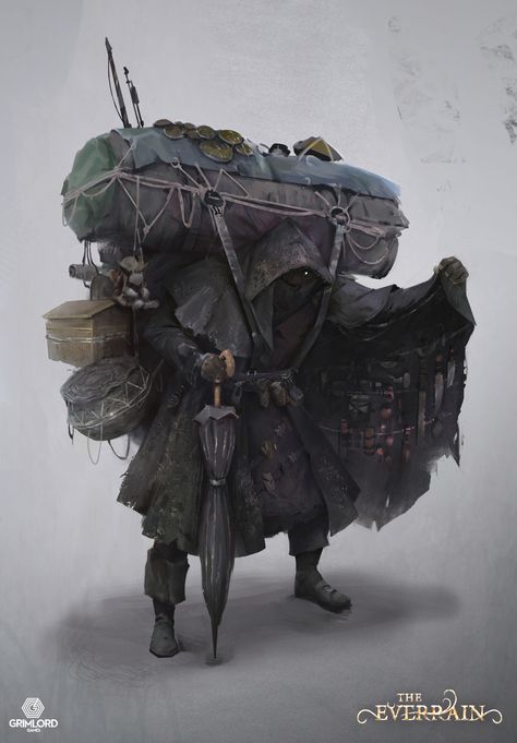 ArtStation - Merchant, Sebastian Kowoll Arte Steampunk, Heroic Fantasy, 다크 판타지, Dungeons And Dragons Characters, Post Apocalypse, Dnd Art, Creature Concept Art, Fantasy Concept Art, 판타지 아트