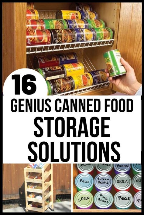 Learn how to organize canned food in ways to save time, money, and pantry space with these easy canned food storage ideas. These 16 mind-blowing canned food storage hacks that will get your pantry in order in no time. #cannedfood #cannedfoodstorage #pantryorganization Can Good Storage Ideas, Canned Food Storage Ideas, Food Storage Hacks, Canned Good Storage, Pantry Storage Ideas, Diy Food Storage, Food Storage Ideas, Pantry Space, Quiz Buzzfeed