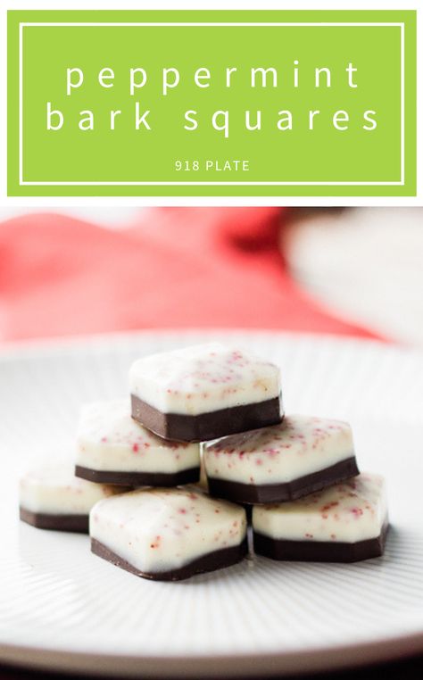 Copycat Ghirardelli Peppermint Bark Squares [GF, V] - 918 Plate Ghirardelli Peppermint Bark, Peppermint Bark Recipe, Peppermint Bark Recipes, Winter Favorites, Candy Bark, Best Christmas Recipes, Homemade Candy, Fall Foods, Easy Party Food