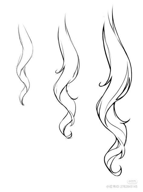 Hair Falling Down Reference, Drawn Poses Drawing Reference, Two Ponytails Drawing, How To Draw Long Hair Anime, Long Hair Tutorial Drawing, Anime Long Hair Reference, Long Hair Ideas Drawing, Long Anime Hair Reference, Hair Long Drawing