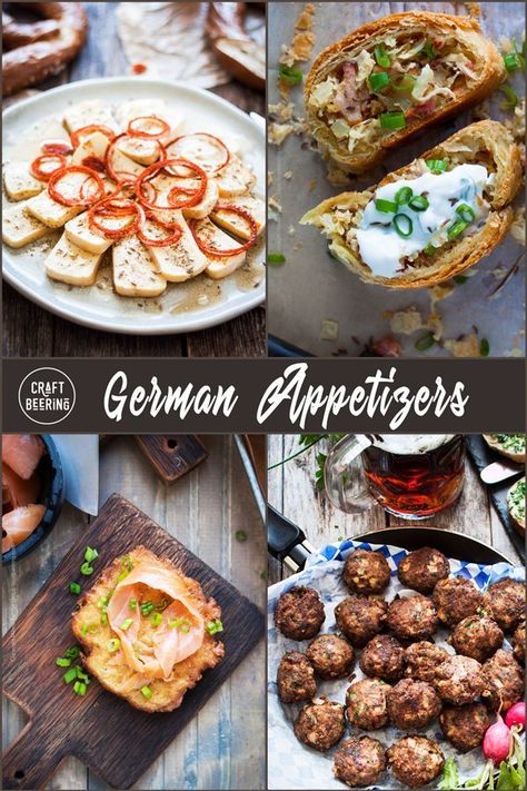 German Appetizers Compilation - Authentic Recipes #germanappetizers #oktoberfestfood #germanrecipes Appetizer Sausage, Oktoberfest Recipes, German Appetizers, German Snacks, German Meat, Easy German Recipes, German Party, German Food Authentic, German Sausage