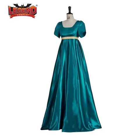 Buy Regency Dress Blue Satin Vintage Victorian 1800 Ball Gown High Waistline Jane Austen Costume Cosplay Dress for Women at Aliexpress for . Find more 200000532, 200003989 and  products. Enjoy ✓Free Shipping Worldwide! ✓Limited Time Sale ✓Easy Return. 1800 Ball Gowns, Gown Halloween Costume, Jane Austen Costume, Stain Dress, Pride And Prejudice Jane Austen, Regency Dresses, Pride And Prejudice Jane, Fancy Tea, Kate Sharma