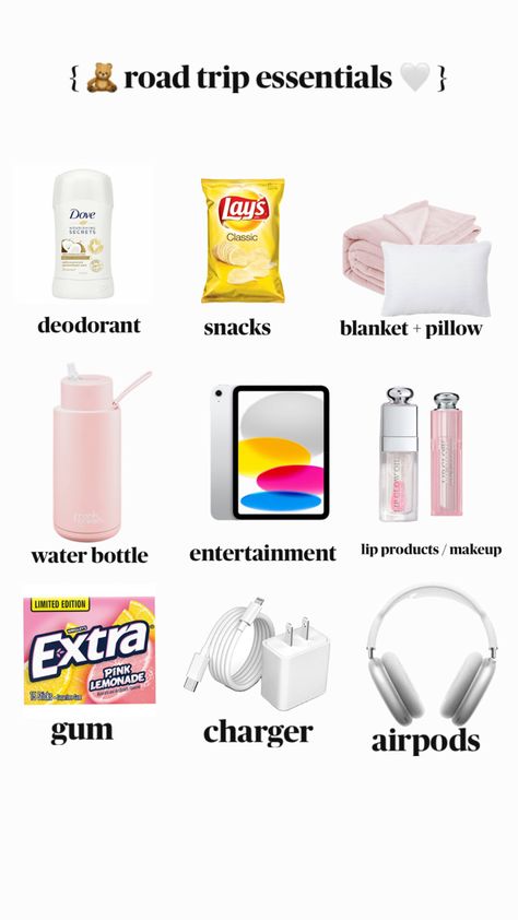 Stuff To Do In A Car Road Trips, What To Take On A Long Car Ride, Things To Do In A Long Car Ride, What To Do In The Car, Things To Do On A Road Trip, Things To Do On A Road Trip In The Car, Dreams Aesthetic, Road Trip Necessities, Road Trip Kit