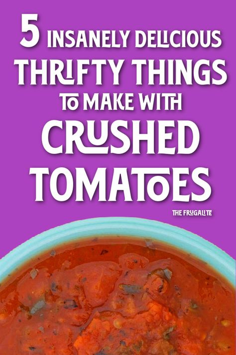 Recipes With Canned Tomatoes Meals, Meals With Diced Tomatoes, Crushed Tomato Recipes Dinners, Leftover Crushed Tomatoes, Tomato Soup Crushed Tomatoes, What To Do With Canned Tomatoes, What To Make With Stewed Tomatoes, Can Diced Tomatoes Recipes, Hearty Tomato Soup Recipes