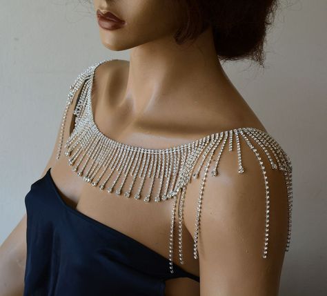 Excited to share the latest addition to my #etsy shop: Wedding Shoulder Jewelry, Rhinestone Bridal Shoulder Necklace, Silver Crystal Shoulder Necklace, Gold Wedding Dress Body Jewelry, Bride https://etsy.me/3g3MFrd #silver #gold #women #bohohippie #shoulderjewelry #wed Shoulder Chain Jewelry, Wedding Accessories For Bride, Shoulder Wedding Dress, Shoulder Jewelry, Shoulder Necklace, Gold Wedding Dress, Wedding Necklaces, Bridal Accessories Jewelry, Wedding Dresses With Straps