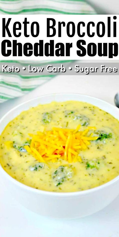 Easy Low Carb Soup, Keto Broccoli Cheddar Soup, Easy Broccoli Cheddar Soup, Low Carb Soup Recipes, Keto Soup, Broccoli Soup, Broccoli Cheese Soup, Broccoli Cheddar Soup, Low Carb Soup