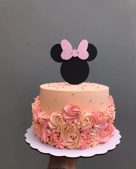 Cake Mini Mouse Birthday, Pink Minnie Mouse Birthday Cake, Pink Mini Mouse Cake, Mini Mouse Cake Designs, Pastel Mini Mouse, Disney Characters Cake, Oh Twodles Birthday Girl Cake, Pastel Minnie Mouse Rosa, Minnie Cake Ideas