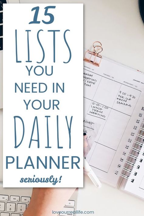 Planner Checklist Ideas, Organizing Lists Ideas, Journal Checklist Ideas, New Years Organization Ideas Life, Best Daily Planner 2023, Lists To Keep In Your Planner, Organization Journal Ideas, Daily Planner Journal Ideas, How To Organize Planner