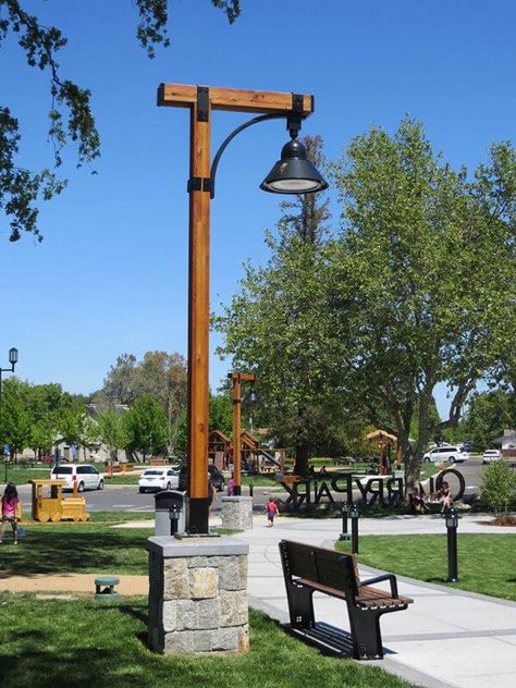 Ranch Entrance Ideas, Driveway Lighting, Outdoor Lamp Posts, Driveway Entrance, Driveway Landscaping, Yard Lights, Light Pole, Backyard Lighting, Street Lights