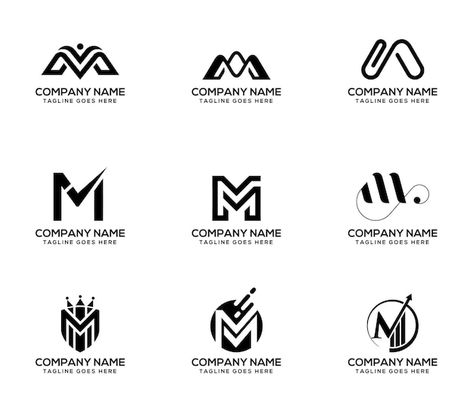 M M Logo Design, Letter M Typography, M Logo Design Ideas, Mm Logo Design, M Design Logo, M Monogram Logo, Nm Logo, M Letter Logo Design, M Logos