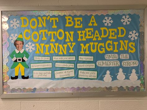 Elf Bulletin Board, School Counselor Bulletin Boards, Dorm Bulletin Boards, Resident Assistant Bulletin Boards, December Bulletin Boards, Seasonal Bulletin Boards, Hallway Bulletin Boards, Health Bulletin Boards, Office Bulletin Boards