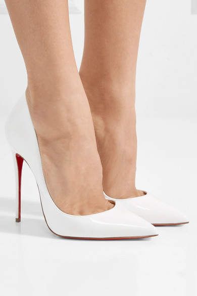 Christian Louboutin So Kate 120 Patent-leather Pumps - White #Kate#Christian#Louboutin White Louboutin Heels, White Louboutin, So Kate Louboutin, Christian Louboutin Shoes Pumps, Christian Louboutin Red Bottoms, Louboutin So Kate, Christian Louboutin Outlet, Christian Louboutin So Kate, So Kate