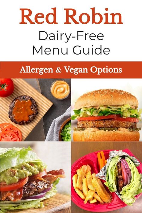 Red Robin Dairy-Free Menu Guide with Vegan Options and Allergen Notes Dairy Free Fast Food, Tandoori Sauce, Dairy Free Dressing, Weight Watcher Smoothies, Honey Mustard Dipping Sauce, Meat Free Recipes, Dairy Free Cheese, Restaurant Catering, Cheesy Sauce