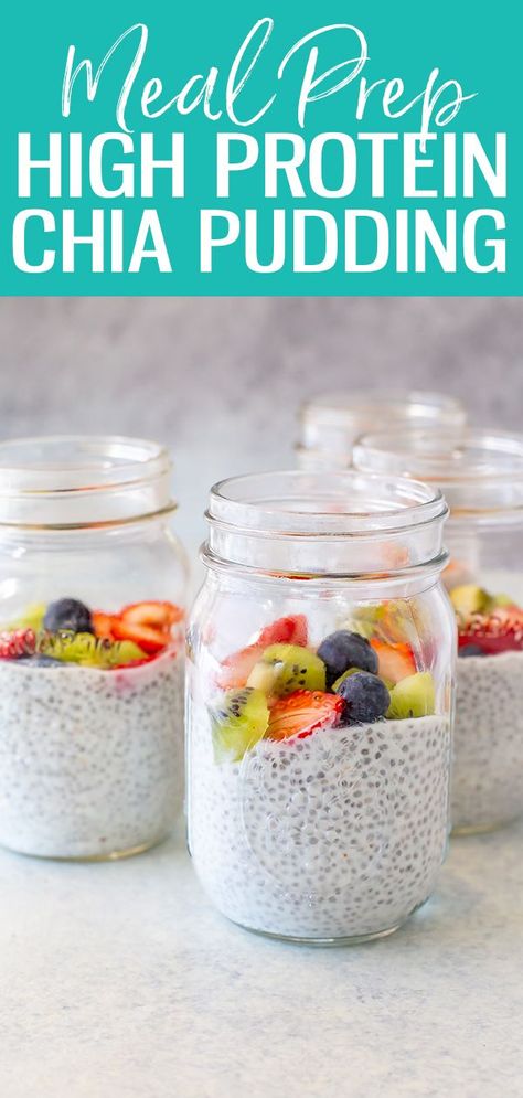 Seeds High In Protein, Chia Seed Pudding Macros, Chia Pudding Macros, Protein Packed Chia Pudding, Low Calorie Chia Pudding Breakfast, Chia Seed Pudding With Protein Shake, Chia Protein Pudding Recipes, Chia Pudding Recipes High Protein, Chia Pudding Yogurt Recipes