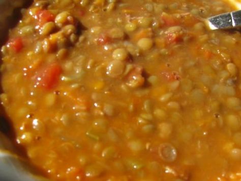 I had a ham bone in the freezer that needed to be utilized, so I came up with this soup from the ingredients I had on hand. Lentil Soup With Ham Bone, Detox Lentil Soup, Lentil Soup With Ham, Soup With Ham Bone, Ham Bone Soup Recipes, Ham Bone Recipes, Ham And Lentil Soup, Ham Bone Soup, Soup With Ham