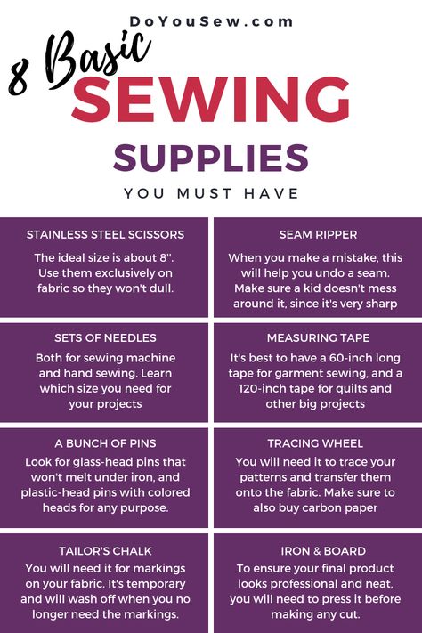 Sewing Designs, Sewing Supplies Storage, Basic Sewing, Sewing Essentials, Sewing Business, Beginner Sewing, Beginner Sewing Projects Easy, Sewing Stitches, Seam Ripper