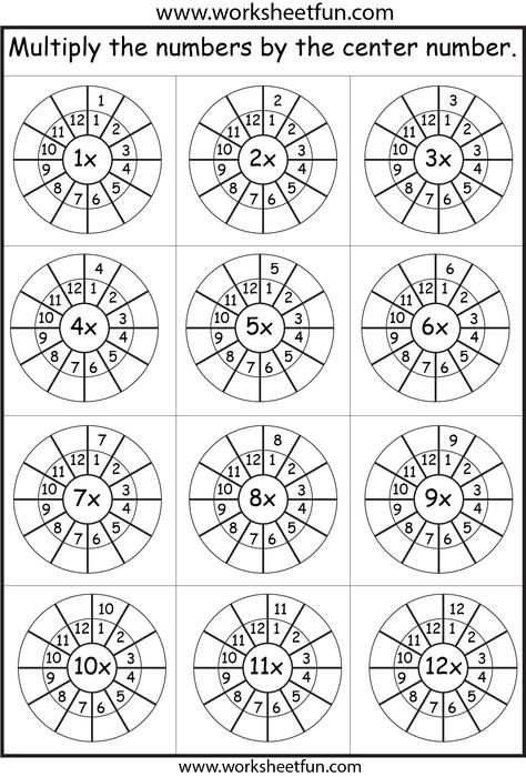 1-12 Times Tables Aktiviti Prasekolah, Times Tables Worksheets, Multiplication Worksheets, Math Multiplication, Math Time, Third Grade Math, Homeschool Math, 4th Grade Math, Free Printable Worksheets