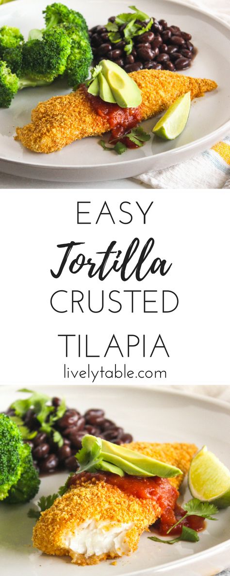 Tortilla Crusted Tilapia, Fish Tilapia, Trendy Recipes, Crusted Tilapia, Recipes Fish, Meals Ideas, Seafood Recipes Healthy, Tilapia Recipes, Healthiest Seafood