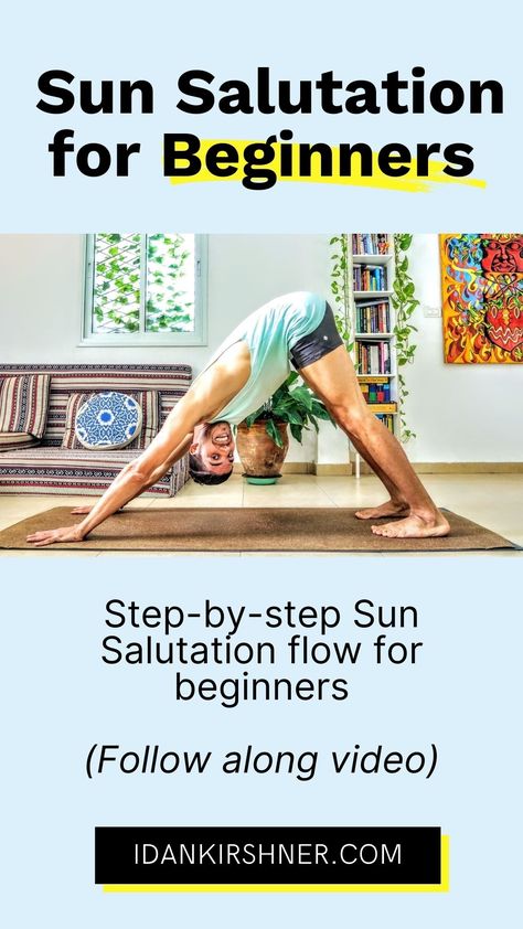 Sun Salutations Yoga, Sun Salutation Sequence Video, Sun Salutation Sequence For Beginners, Sun Salutation Sequence, 15 Minute Morning Yoga, Yoga Sun Salutation, Yoga Workout Routine, Yoga Morning, Quick Yoga