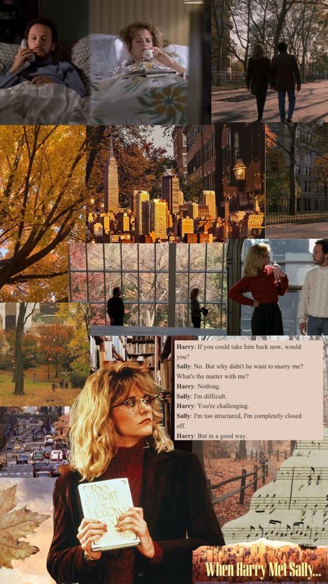 #whms #whenharrymetsally #romcom #newyork #fall #autumn #80s 80s Fall Aesthetic, 90s Romcom, When Harry Met Sally, Bridget Jones, Fall Aesthetic, Autumn Aesthetic, Fall Autumn, Film