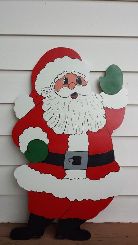 Santa Claus Drawing, Christmas Cutouts, Santa Claus Decorations, Christmas Yard Art, Diy Santa, Lawn Art, Wooden Santa, Christmas Yard Decorations, Christmas Decorations Diy Outdoor