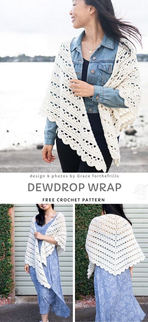 Crochet Caplet, Shawls Crochet, Feminine Crochet, Different Crochet Stitches, Crochet Shawl Pattern, Crochet Wrap Pattern, Ideas Navidad, Basic Stitches, Crochet Triangle