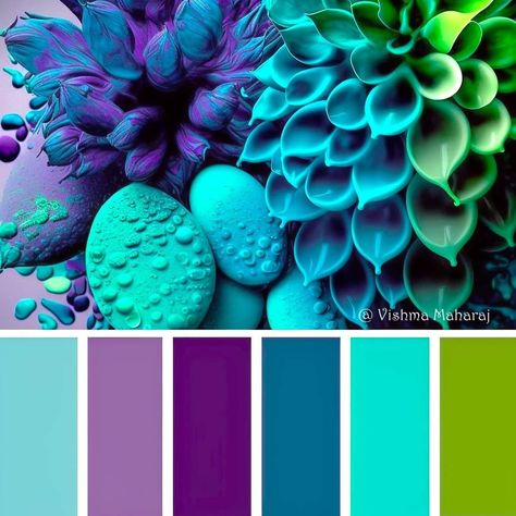 Plum Green Blue Color Palette, Lilac And Emerald Green, Blue Purple Green Color Palette, Teal Purple Color Palette, Blue Green Purple Color Palette, Tiffany Blue Color Palette, Purple Green Color Palette, Color Calipso, Purple Color Palette